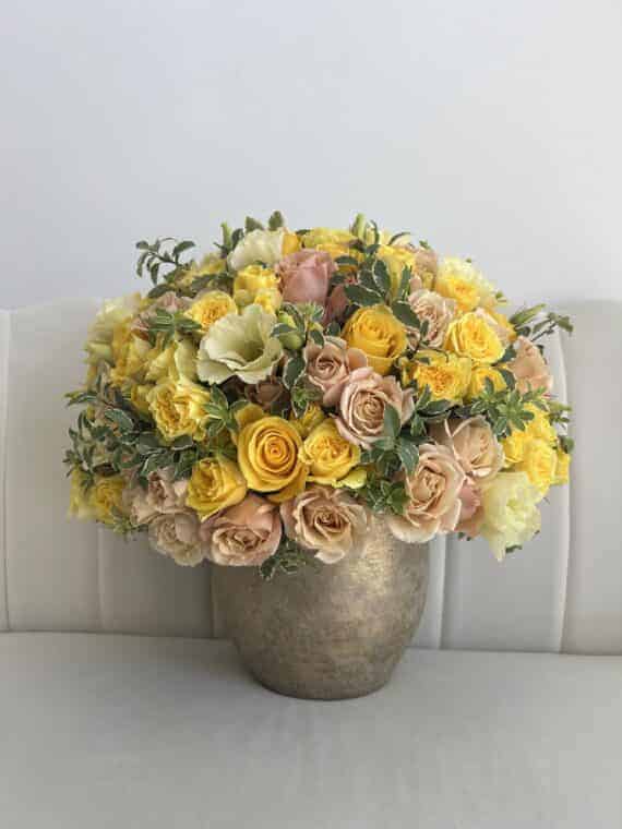 Radiant Rose Centerpiece - Vibrant Elegance for Any Occasion