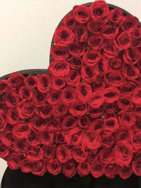 Heartfelt Embrace: Enchanted Roses in a Heart-Shaped Box